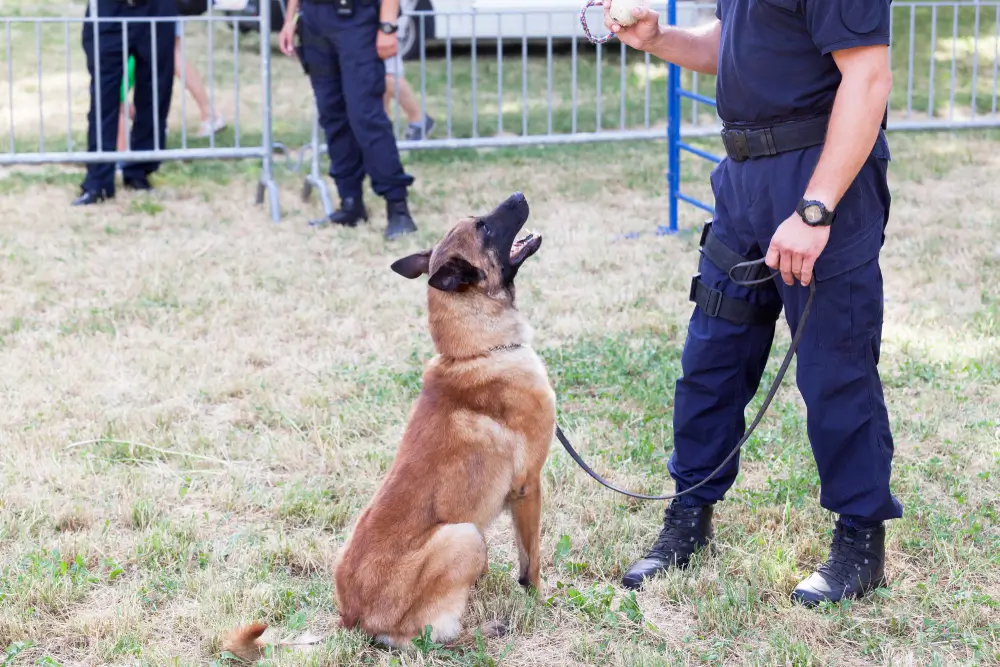 Recrues en tenue sportive effectuant des exercices physiques lors d'une sélection de police en extérieur